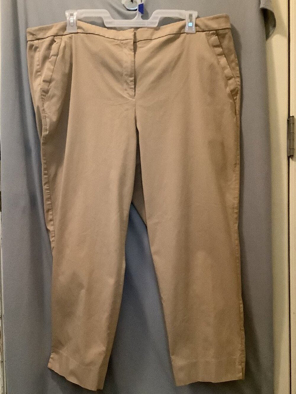 Lane Bryant Women's Size 28 Khaki Straight Leg Career Pants/Dress Trousers